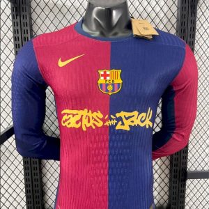 Camiseta de manga larga de local del Barcelona Travis Scott (versión jugador) 2024/25
