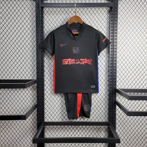Camiseta de visitante del Barcelona Travis Scott Edition para niños 2024/25