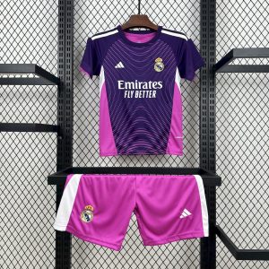 Kit de portero morado del Real Madrid para niños 2025/26
