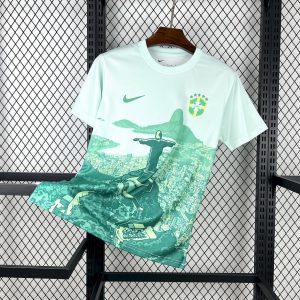 Camiseta verde y blanca de Brasil 2025/26