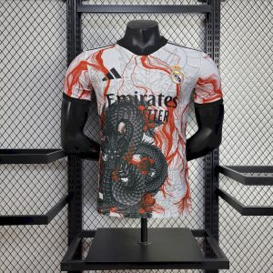 Camiseta del Real Madrid Edición especial Dragón Blanco y Negro Versión Jugador 2025/26
