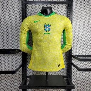 Camiseta de manga larga de local de Brasil, versión de jugador 2024/25