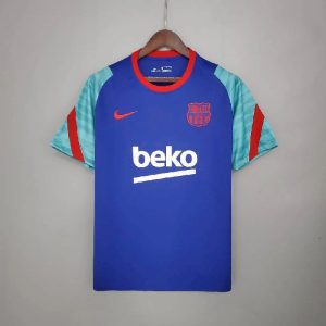 Camiseta de entrenamiento prepartido del Barcelona azul 2021/22