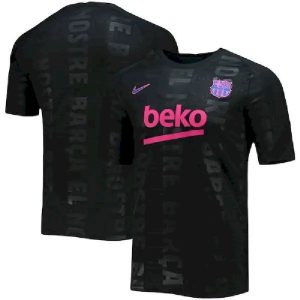 Camiseta raglán de rendimiento prepartido del Barcelona - Negra 2021/22