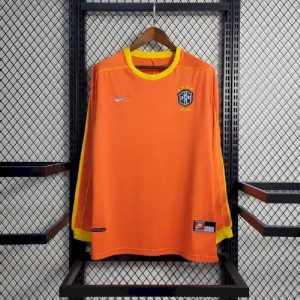 Camiseta retro de manga larga de portero de Brasil 1998