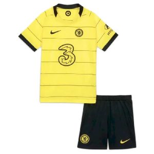 Kit de visitante del Chelsea para niños 2021/22