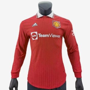 Camiseta auténtica de manga larga del Manchester United (versión de jugador) 2022/23