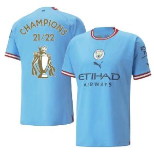 Camiseta de campeón del Manchester City, versión de jugador 2022/23