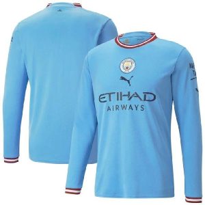 Camiseta de manga larga de local del Manchester City 2022/23