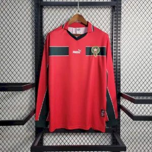 Camiseta retro de manga larga de la tercera equipación de Marruecos 1998