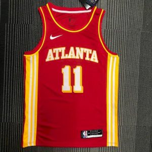 Camiseta roja del equipo Trae Young para hombre - Edición Icon